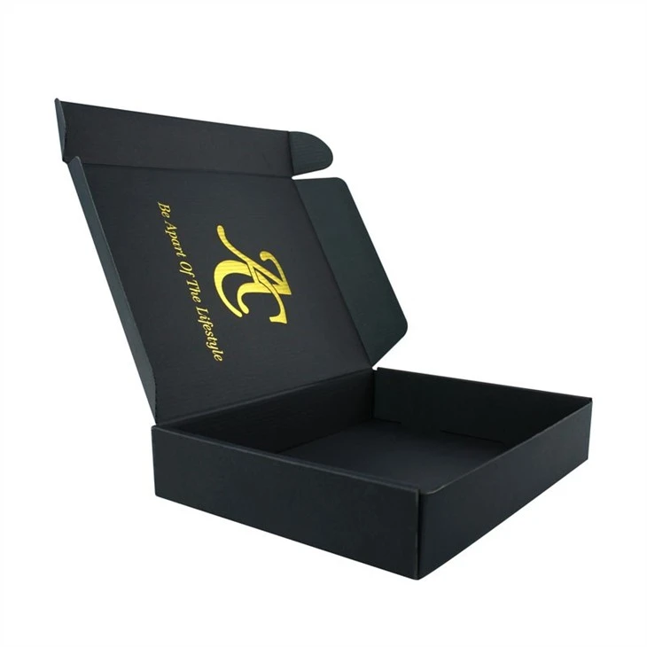 Branded Shipping Boxes With Gold Logo